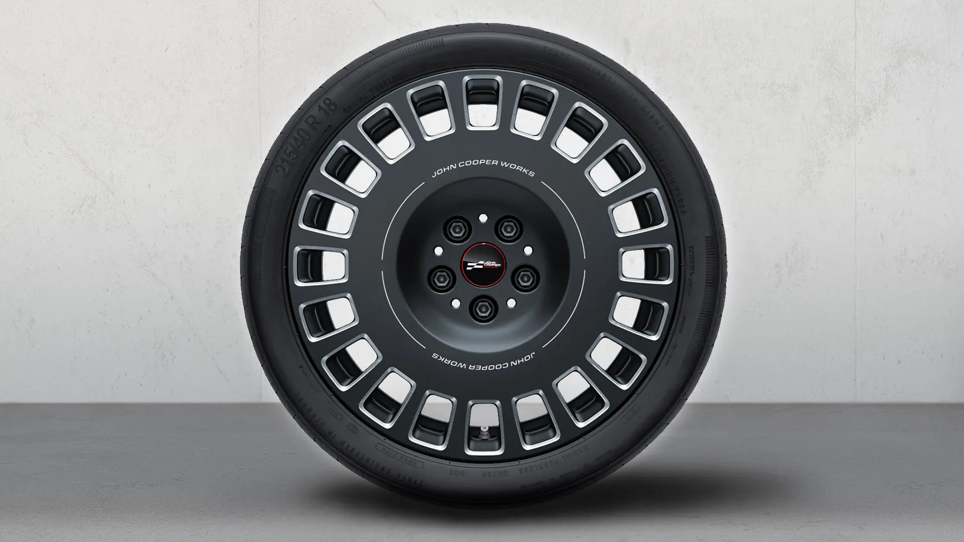 Rodas de liga leve JCW de 18" Rallye Spoke 964 Bicolor (em cinza Frozen Midnight, polidas), conjunto completo de rodas de verão.