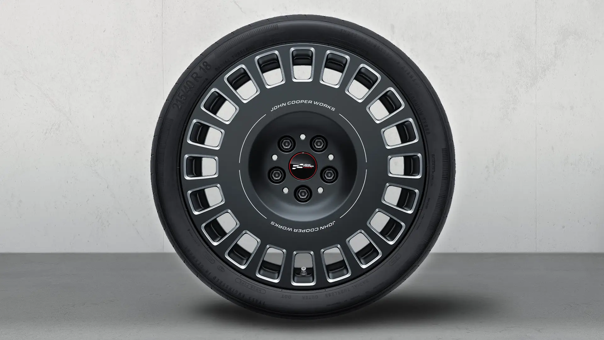 Rodas de liga leve JCW de 18" Rallye Spoke 964 Bicolor (em cinza Frozen Midnight, polidas), conjunto completo de rodas de verão.