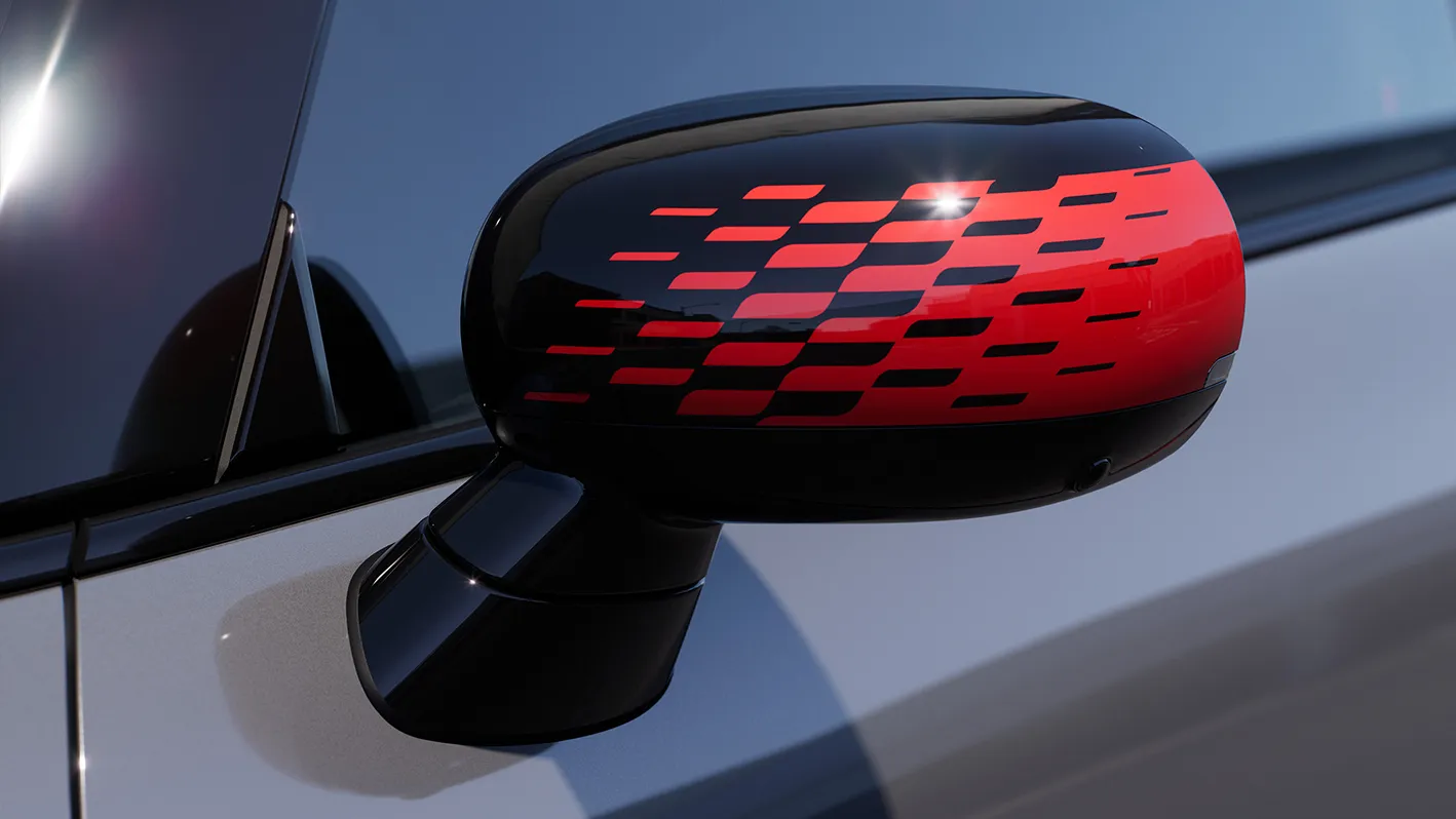 Capa do retrovisor externo MINI John Cooper Works em John Cooper Works Chili Red.