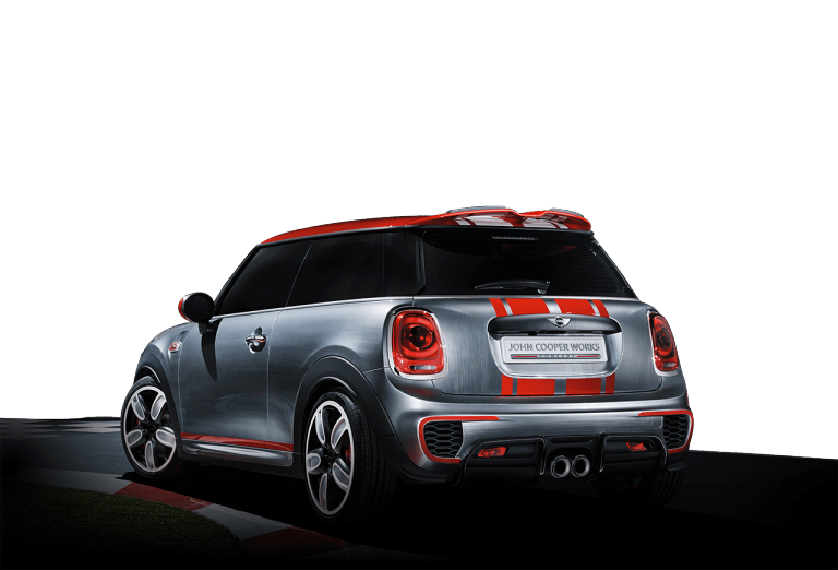 Perfil traseiro diagonal do MINI John Cooper Works Concept