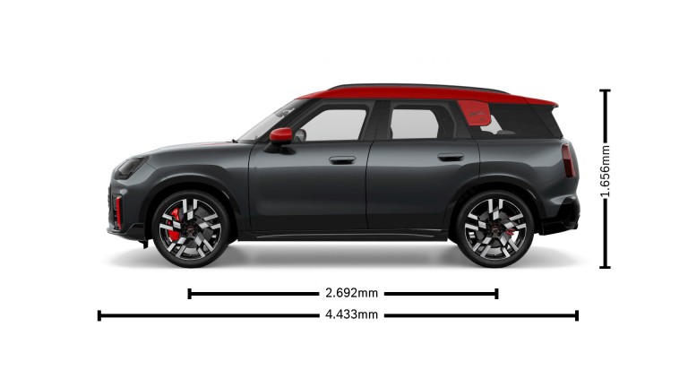 dimensões laterais JCW