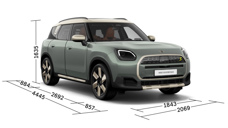 MINI Countryman elétrico - três quartos - dimensões