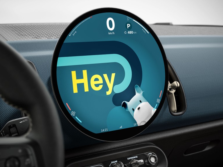 MINI Countryman elétrico - interior - ecrã oled