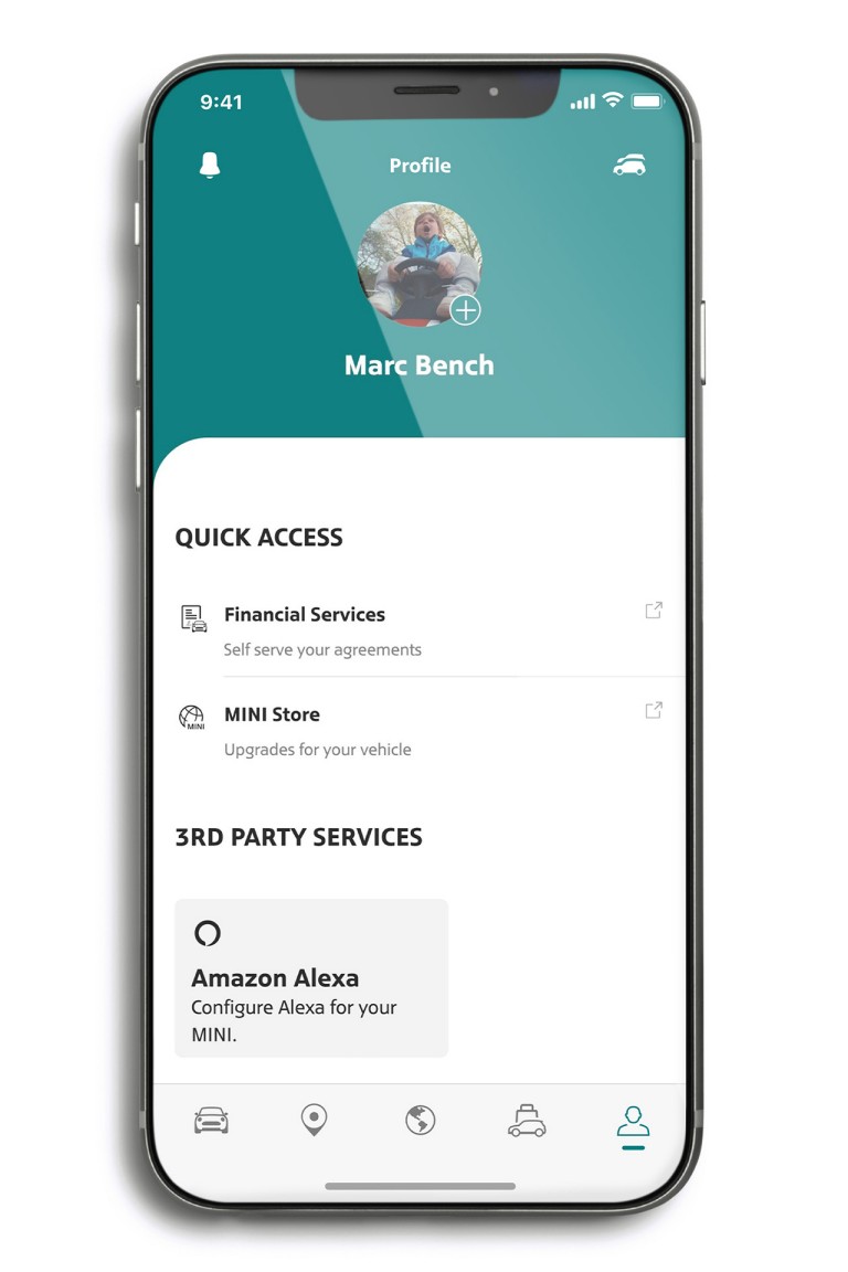 MINI Connected – MINI App – guia "Perfil"