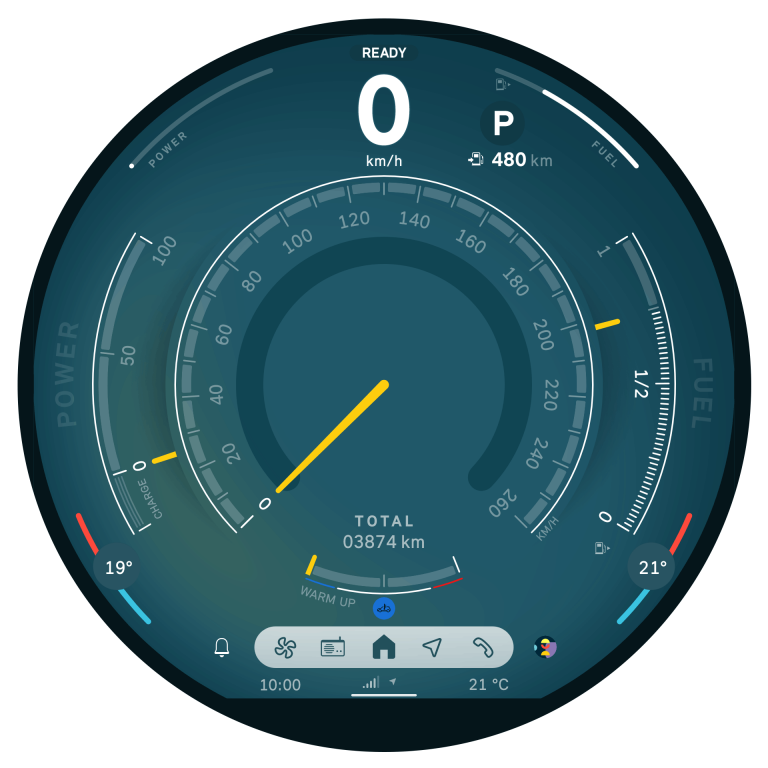 MINI Cooper 5 portas – interior – display OLED.